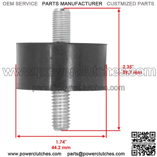 Rear Engine Mount Rubber Shock Absorber for Polaris Sportsman 800 HO EFI 2005-2014 (For: Polaris Sportsman 800) - Image 2