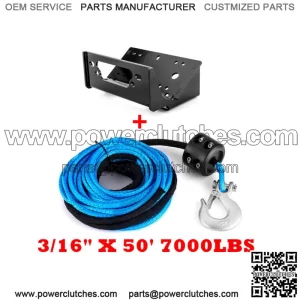 For Kawasaki Teryx/4 750 800 Winch Mounting Bracket + Synthetic Winch Rope (For: More than one vehicle)