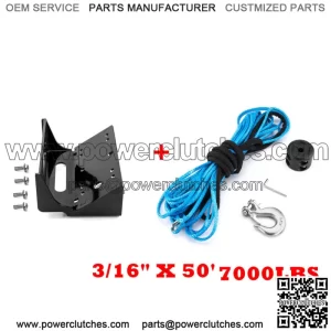 For Kawasaki Teryx/4 750 800 Winch Mounting Bracket + Synthetic Winch Rope (For: More than one vehicle)