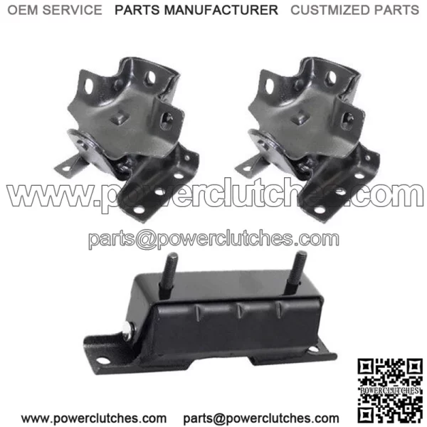 3 Piece Engine and Transmission Mount Kit for 99-07 Chevy Silverado 1500 4.8L/ 5.3L/ 6.0L 4WD (For: Chevrolet Silverado 1500)