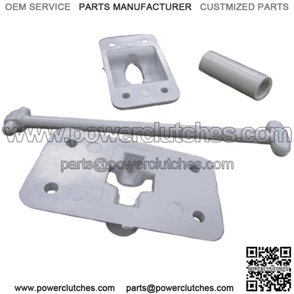 One White Plastic Camper Van Door Holder with Stop, Universal