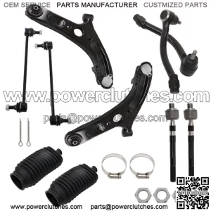 For Hyundai Veloster 2012-2017 Tierods Front Lower Control Arms + Sway Bars Kit