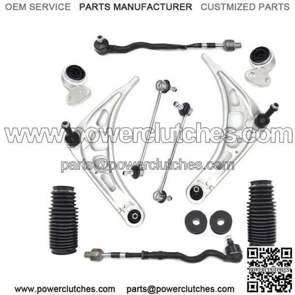 For BMW E46 3 Series Control Arm Ball Joint Bushing Tie Rod Suspension Kit