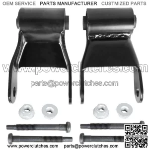 PAIR OF 3" REAR LEAF SPRING BRACKETS FOR 1994-02 DODGE RAM 2500 3500 722-022