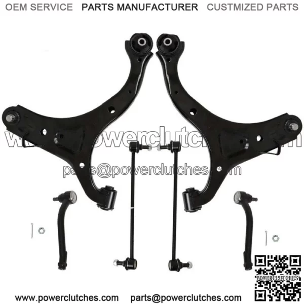 For Hyundai Kia 3.5L 2010-2013 Front Lower Control Arms Tierods Sway Bars Kit - Image 3