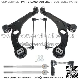 8PC Front Lower Control Arms + Tierods Sway Bars Fit For Dodge Dart 2013 - 2016