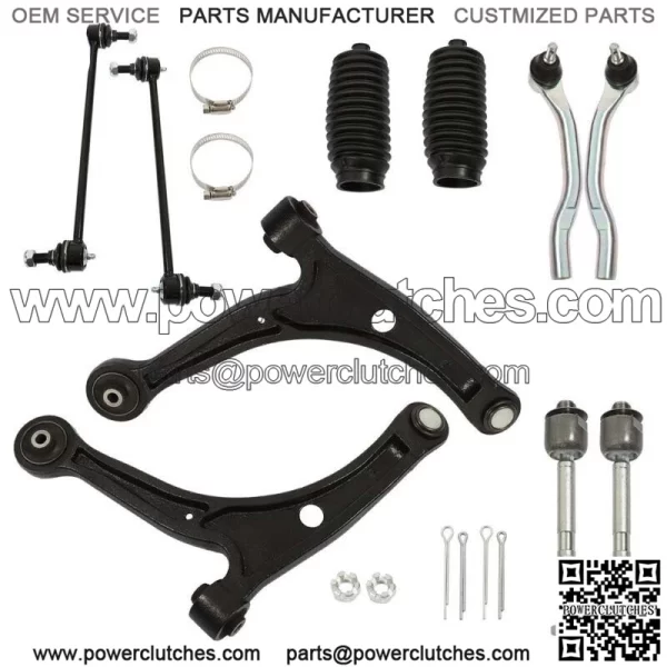 For Honda Pilot Acura MDX 10pcs Front Lower Control Arms Tie Rods Sway Bars Kit