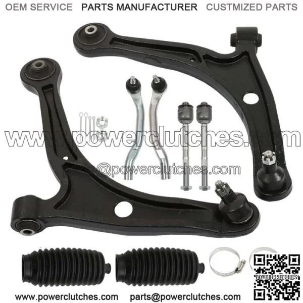 For Honda Pilot Acura 2003-2008 8pcs Front Lower Control Arms Ball Joints Tie Rods