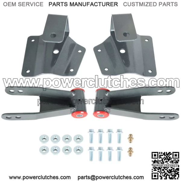 For 1999-06 Chevy Silverado and GMC Sierra 1500 4" Drop Kit Rear Brackets and Hangers