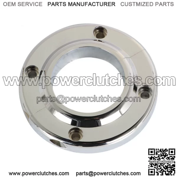 Universal Chrome Floor Steering Column Mount for SBC BBC 350 2" Steering Columns - Image 4