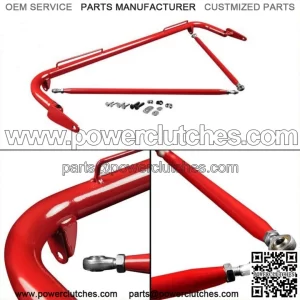 Racing Safety Chassis Roll Harness Bar Rod Red 3 4 5 Point 48-51"