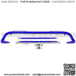 49" COATED STEEL RACING CHASSIS SEAT BELT TIE ROD BLUE