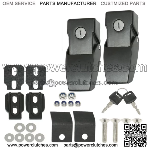Hood Lock Latch Kit for Jeep Wrangler JK JKU JL JLU JT 2007-2023