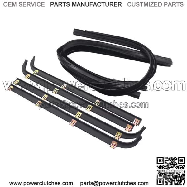 6pc Window Sweep/Run Channel Weatherstrip Set For 1987-1997 Ford Pickup Truck - Image 4