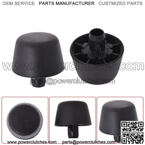 For 07-18 Jeep Wrangler JK Body Black Rubber Bumper Cushion Hood Stoppers 2pcs - Image 2