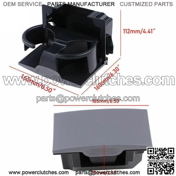 96965-ZS00A For Nissan Frontier Xterra 05-18 Gray Rear Center Console Cup Holder - Image 2
