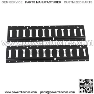 Black Track Tie Down Rail Kit 2' 2 Pack for Garages, Vans, Trailers