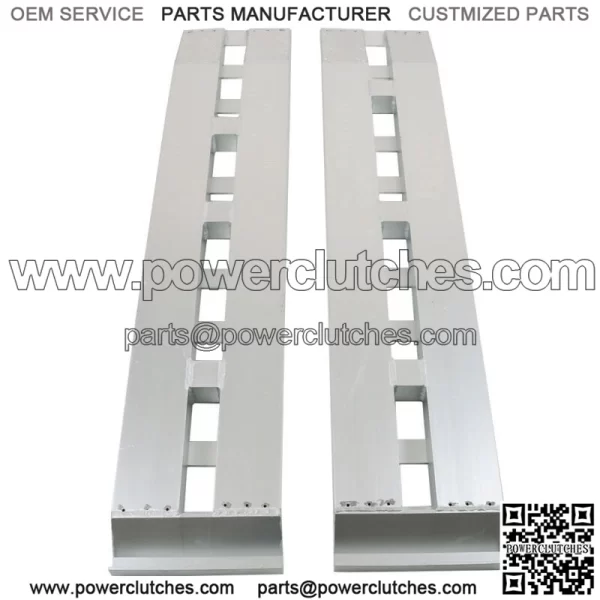 60'' x 12'' 1 Pair Aluminum Ramps 6500Lbs Car Trailer Truck Ramps Hook End