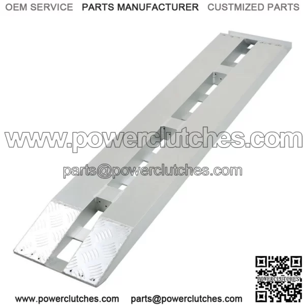 60'' x 12'' 1 Pair Aluminum Ramps 6500Lbs Car Trailer Truck Ramps Hook End - Image 4