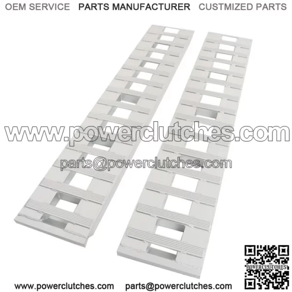 84" X 15" Aluminum 6000 LBS Truck Car Auto Trailer Ramps Hook end, knife foot 7'