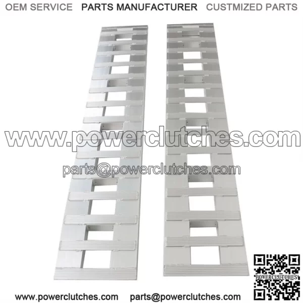 84" X 15" Aluminum 6000 LBS Truck Car Auto Trailer Ramps Hook end, knife foot 7' - Image 2