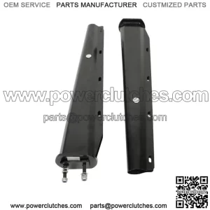 Mud Flap Hangers Black Steel Straight 30" Pair 2.5" Semi Truck Spring Loaded