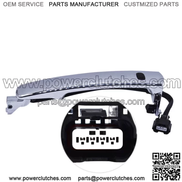 For 2010-2013 Nissan Rogue Car Front Left Outside Chrome Door Handle Smart Entry - Image 2