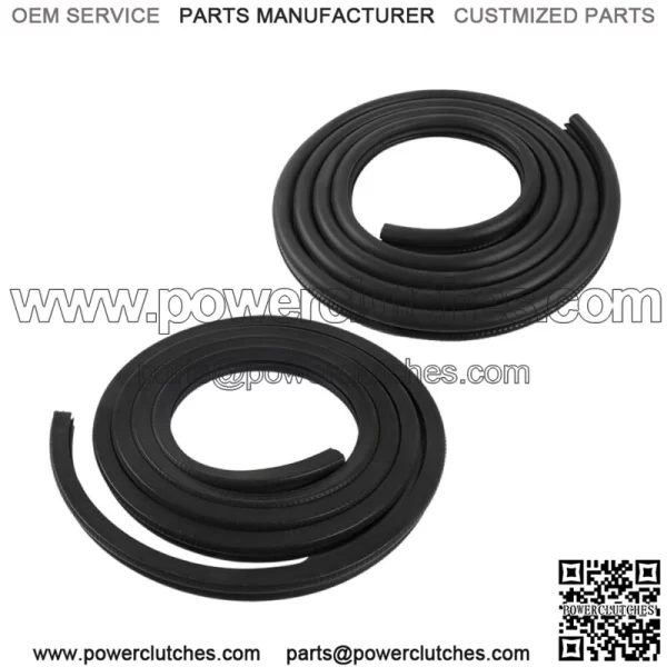 Rubber Door Weatherstrip Seals Pair Set For Chevy GMC Tahoe Suburban BLK - Image 2
