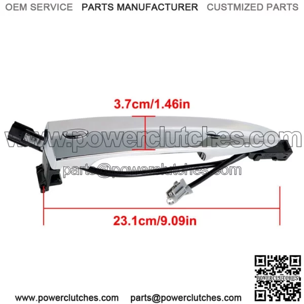 Left Side Exterior Door Handle Suit For Nissan Sentra 13-16 Maxima 09-14 Silver - Image 3