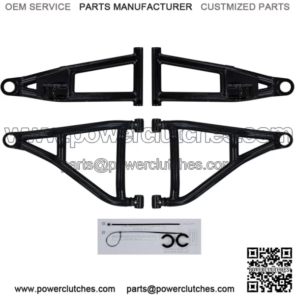 1.5" Forward Offset A Arms for 2016-2021 Honda Pioneer 1000/1000-5 | Fit up to 28" Tires | 1.25?? Tubing | New UHMW Bushings with Sleeves Preinstalled! | Full Camber Adjustability