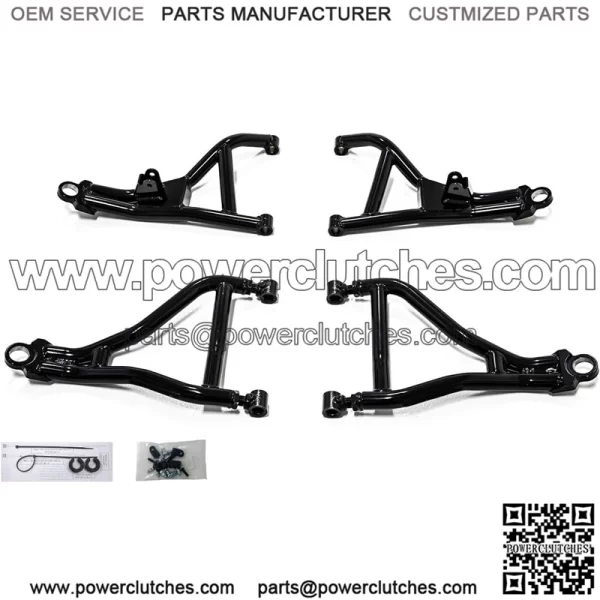 Arched 2" Forward Offset A Arms for Can-Am Defender HD 5 / HD 8 / HD 10 - SEE FITMENT for compatible Years & Sub-Models | Powder coated Black | Run up to 32" Tires!