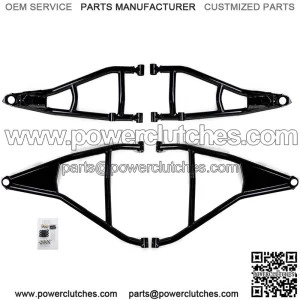 72" Wide Red Front A-Arms for 2017+ Can-Am Maverick X3 (see fitment) | 2.25x Stronger Than Stock | 1.5" Ground Clearance | Includes Heavy-Duty Preinstalled Ball Joints!