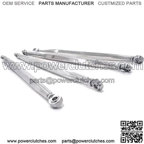 Billet Aluminum Rear Radius Arms/Rods for Polaris RZR XP Turbo/XP 4 Turbo (2016+) | Made of 1-1/4" 7075 solid aluminum bar compared to 3/4" OEM | Will Not Fit With Polaris Rear Bumpers