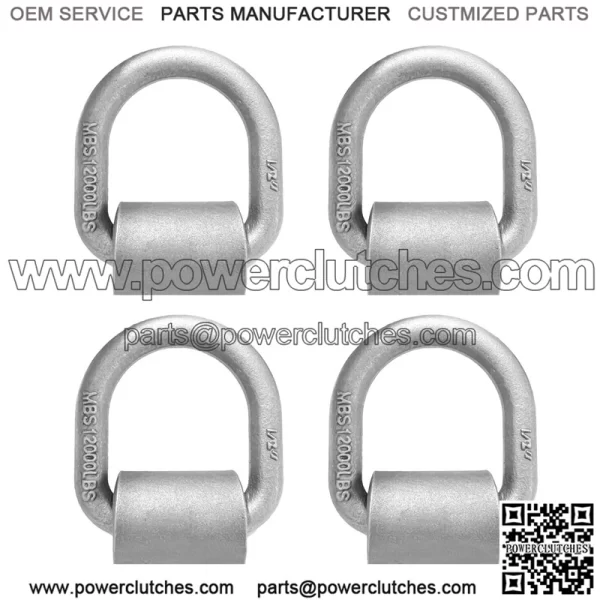 Heavy Duty Welded Forged D-Rings #4 Pack