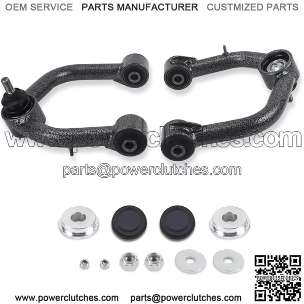 Black Front Upper Control Arms for 2003-2022 4Runner, 2 PCS 2-4" Lift Black White Grain Tubular Front Suspension Control Arm Compatible with 07-14 FJ Cruiser,03-09 GX470,10-21 GX460 - Image 2
