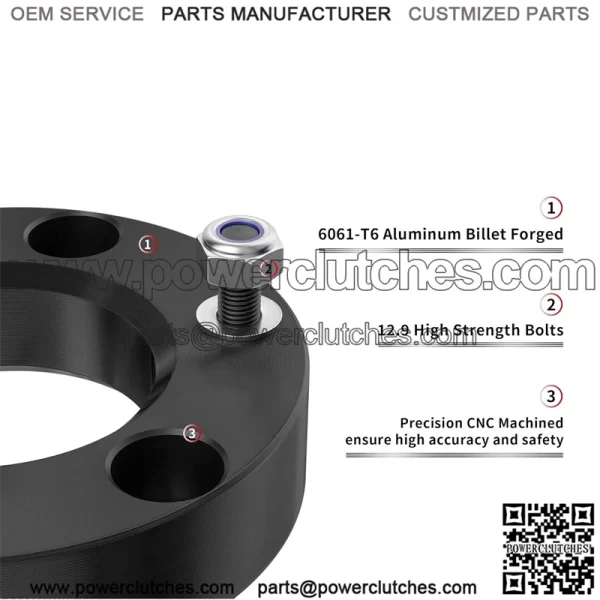 2" Front Leveling Lift Kit Compatible with 2007-2024 Silverado/Sierra 1500, Leveling Lift Kit for 2007-2024 Silverado/Sierra 1500 Forged Front Strut Spacers Raise the Front of your Car by 2" - Image 3