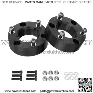 2.5" Front Leveling Lift Kit Compatible with 2007-2024 Silverado/Sierra 1500, Leveling Lift Kit for 2007-2024 Silverado/Sierra 1500 Forged Front Strut Spacers Raise the Front of your Car by 2.5"