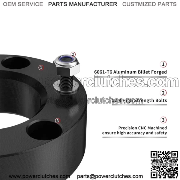 2.5" Front Leveling Lift Kit Compatible with 2007-2024 Silverado/Sierra 1500, Leveling Lift Kit for 2007-2024 Silverado/Sierra 1500 Forged Front Strut Spacers Raise the Front of your Car by 2.5" - Image 3