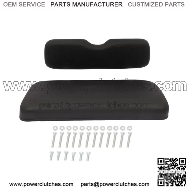 Black Golf Cart Front Seat Cushion Set Fits EZGO TXT