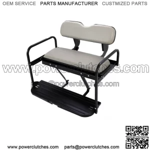 For Yamaha G14 G16 G19 G22 Golf Cart Rear Back Seat Kit Flip Folding Off-White