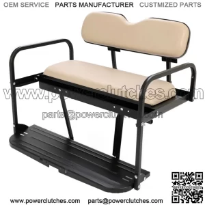 New Golf Cart Tan Flip Folding Rear Back Seat Kit For EZGO Marathon Pre-1994