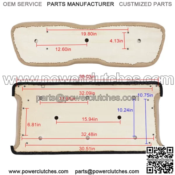 Tan Golf Cart Front Cushion Set Fit For Club Car DS