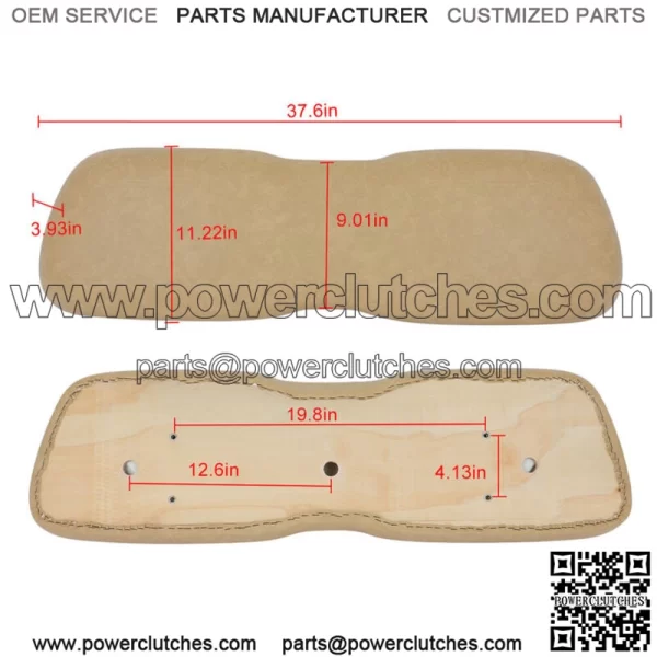 For Club Car DS Golf Cart Front Back Cushion Tan/Beige