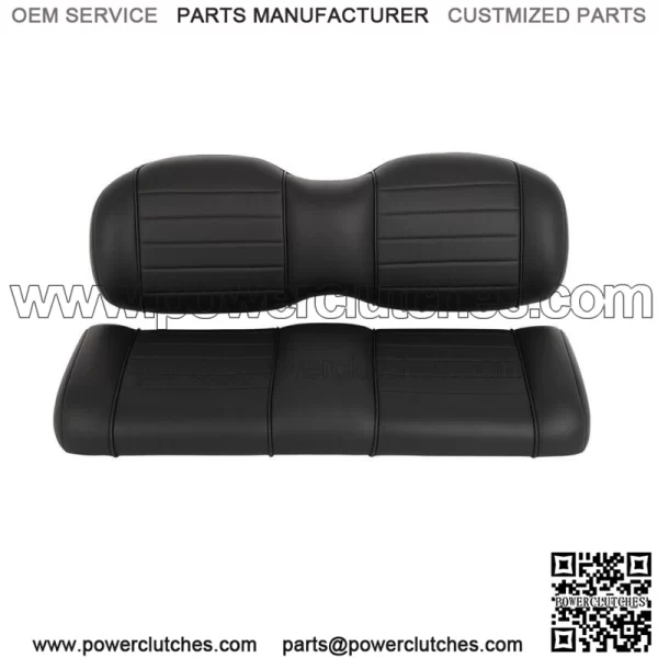 Black Luxurious Golf Cart Rear Cushion Set For EZGO TxT,ST,ST Sport,Valor models