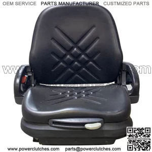 Premium seat with integrated suspension fits Kubota R420 and R520 wheel loaders