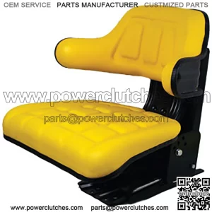 Grammer Style Yellow Vinyl Tractor Seat Fits John Deere JD 1020 2755 2940 2