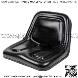 Durable black high back seat for tractor, lawn mower, utility equipment and more