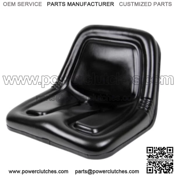 Durable black high back seat for tractor, lawn mower, utility equipment and more