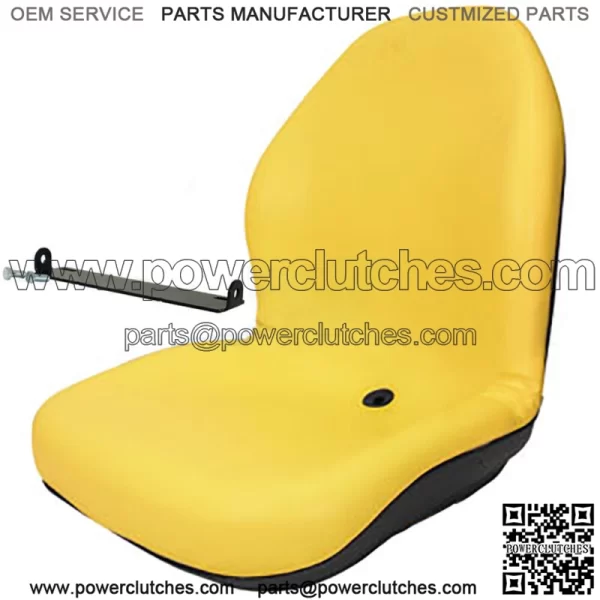 Yellow Seat with Bracket Fits John Deere 425 445 455 4100 4115 Replaces AM879503