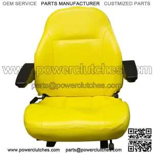 Replacement Yellow Seat with Armrests Fits John Deere Z810A Z850A Z910A Z925A Z960A